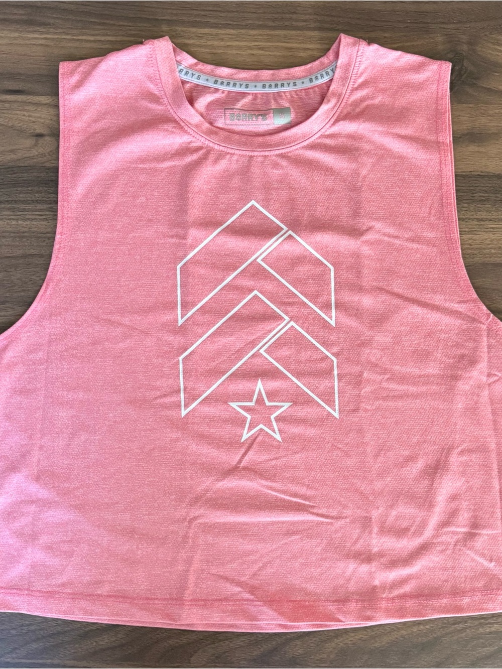 Barry’s Pink Sleeveless Graphic Tank Top (S)